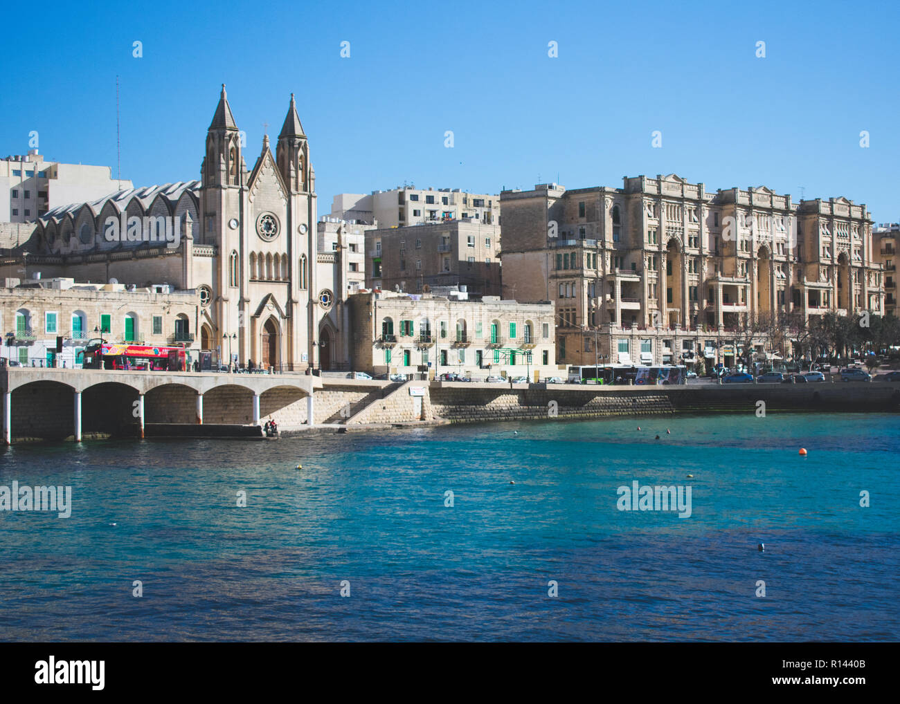 Chiesa di nostra Signora del Monte Carmelo di San Giuliano Città di Malta Foto Stock