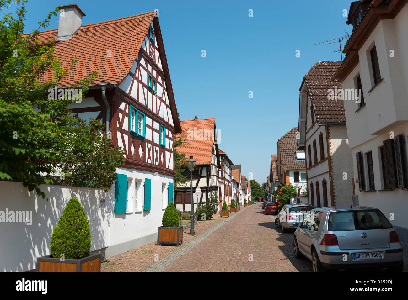 La città vecchia, Heusenstamm, Hesse, Germania Foto Stock