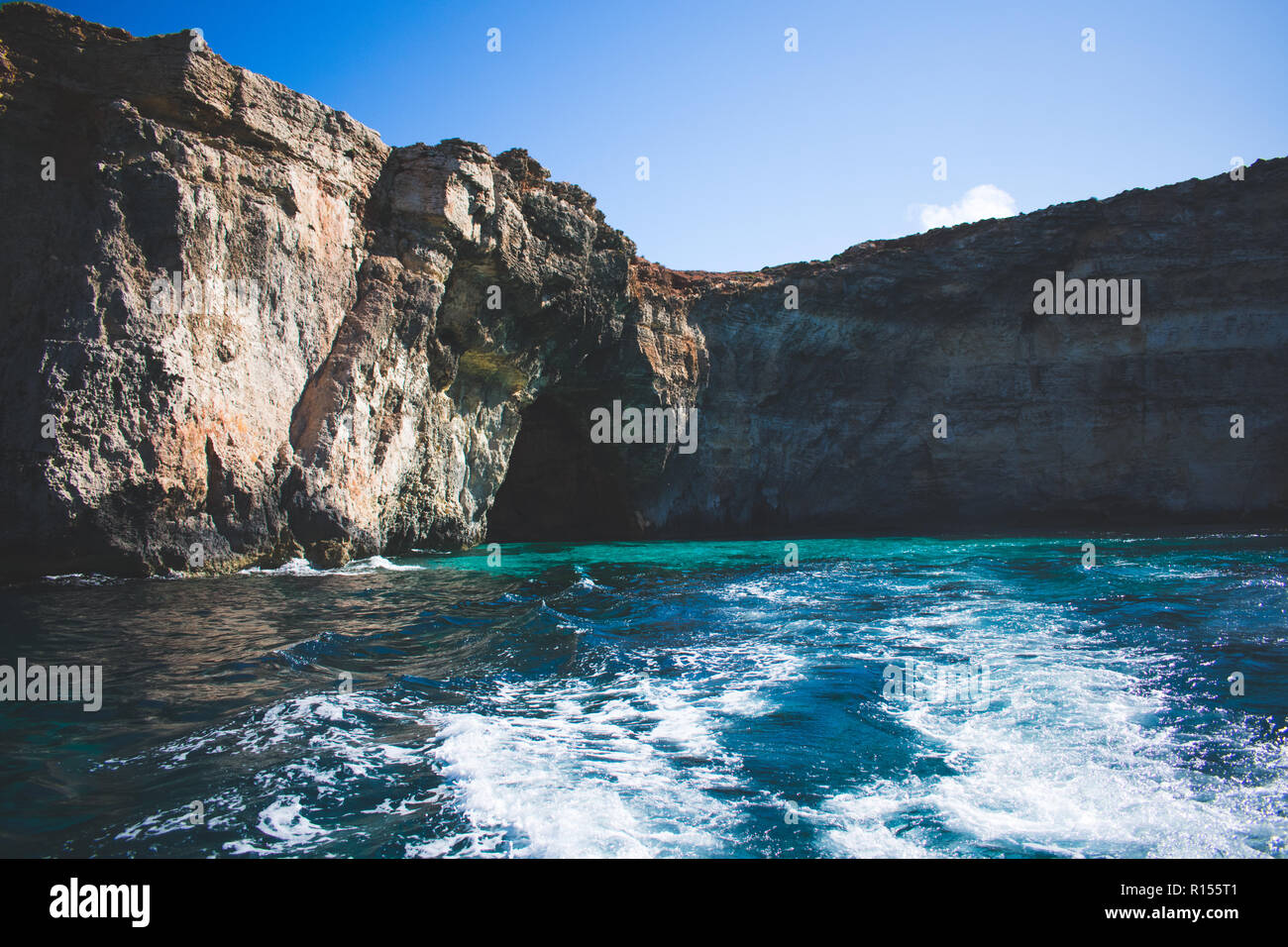 Laguna Blu a Comino, Malta Foto Stock