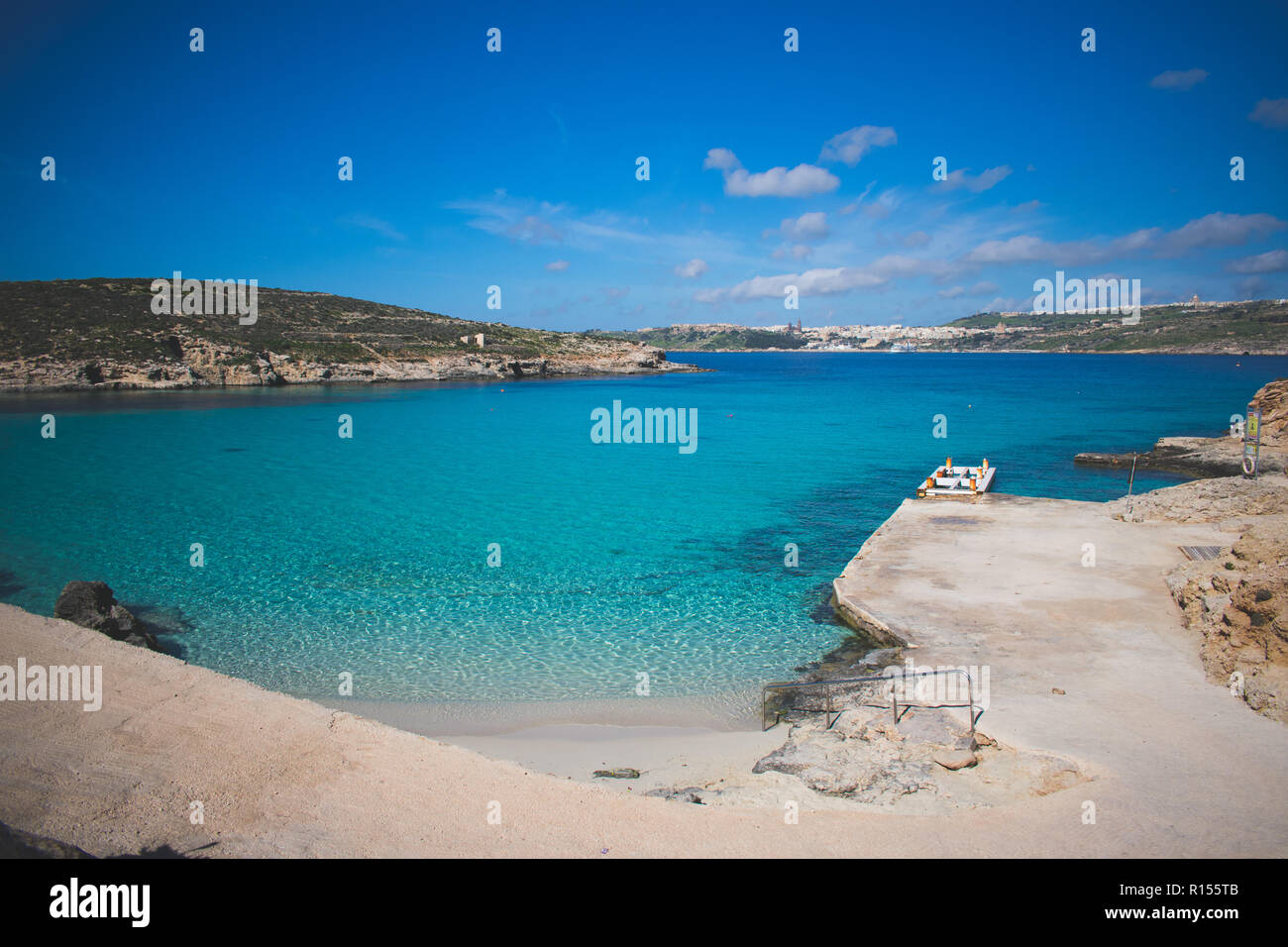 Laguna Blu a Comino, Malta Foto Stock