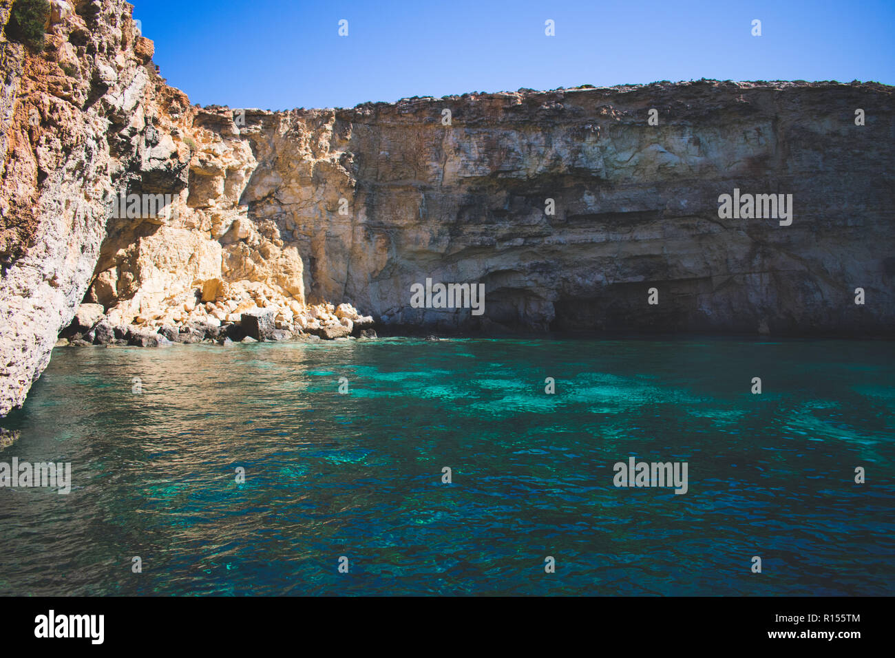 Laguna Blu a Comino, Malta Foto Stock