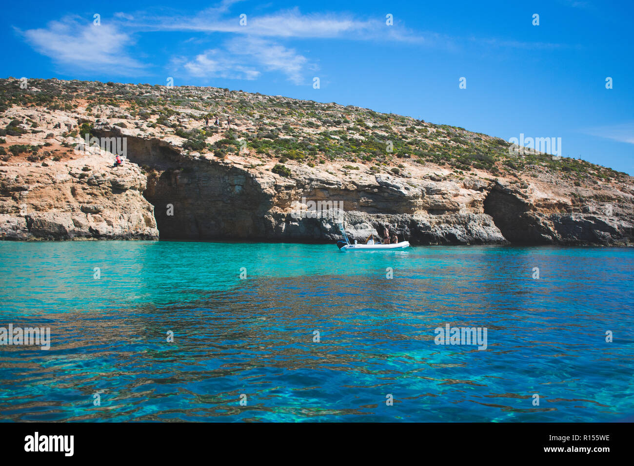 Laguna Blu a Comino, Malta Foto Stock