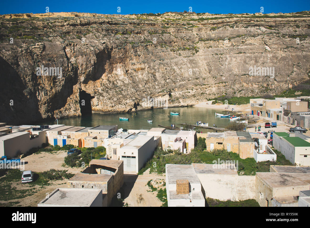 Mare interno a San Lawrenz, Gozo, Malta Foto Stock