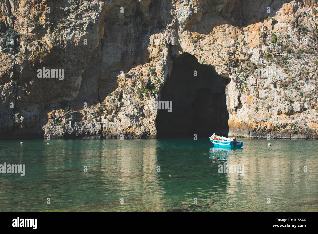 Mare interno a San Lawrenz, Gozo, Malta Foto Stock