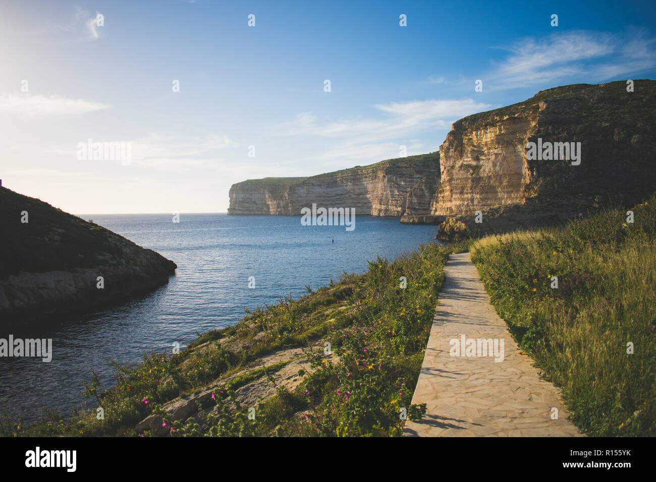 Xlendi villaggio a Gozo, Malta Foto Stock