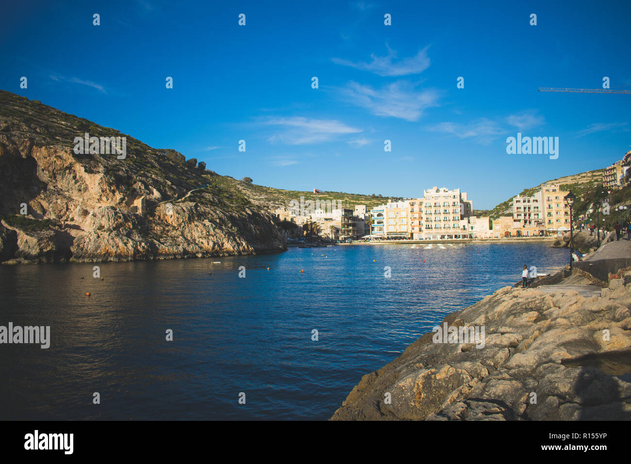 Xlendi villaggio a Gozo, Malta Foto Stock