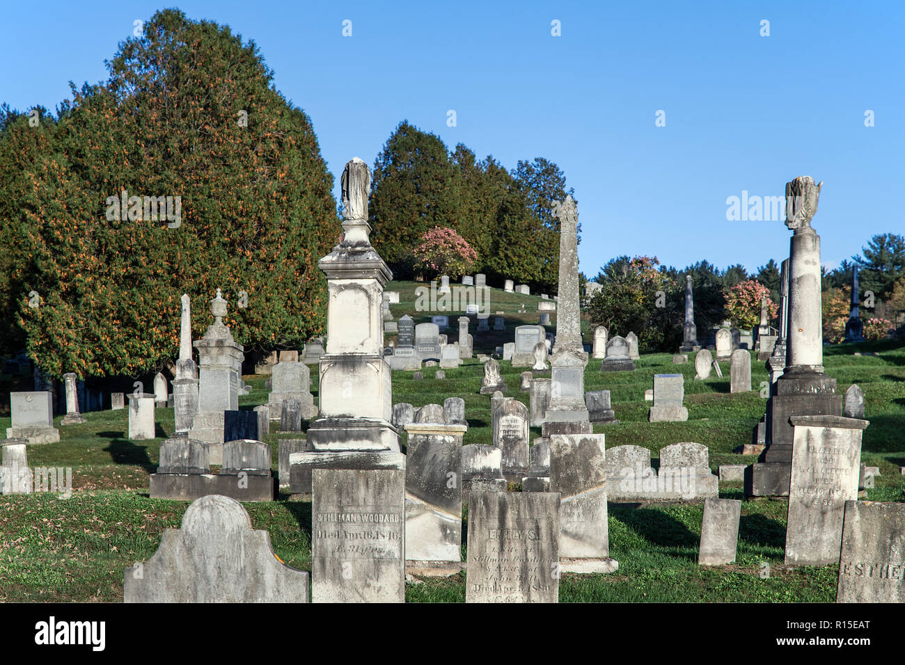 Il cimitero di rustico, Wallingford, Vermont, USA. Foto Stock