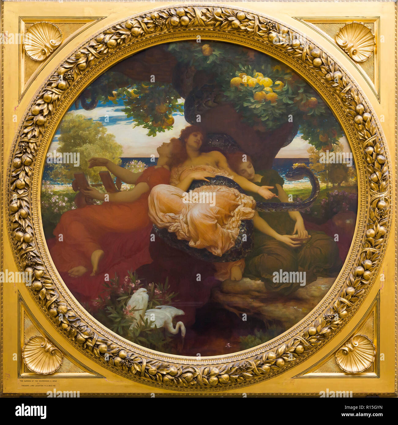 Il Giardino delle Esperidi, Frederic Leighton, 1891-1892, Lady Lever Art Gallery, Port Sunlight, Liverpool, in Inghilterra, Regno Unito, Europa Foto Stock