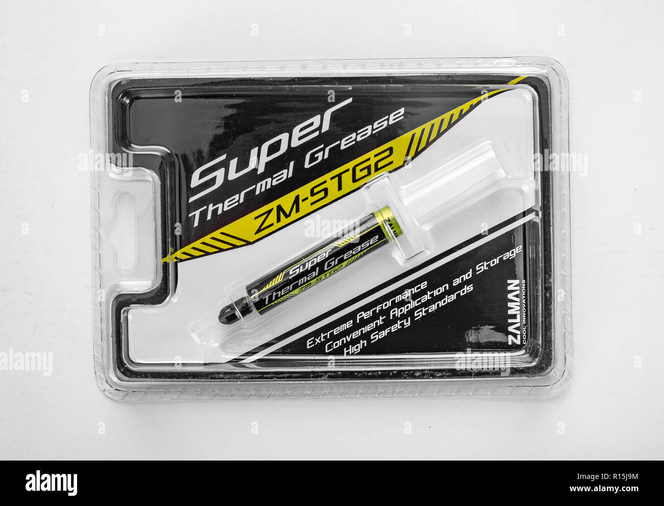 La pasta termica CPU PC Foto Stock