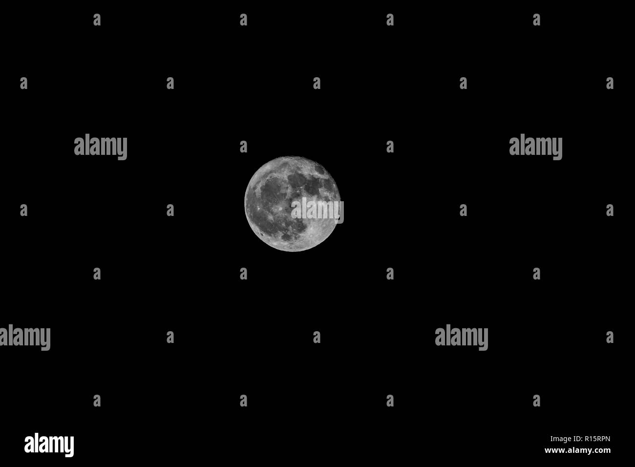 Luna piena scenario Foto Stock