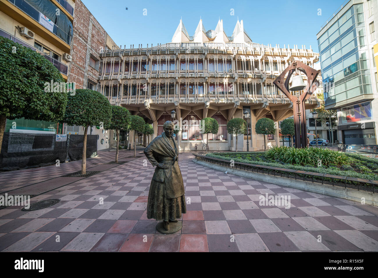 Statua di Dulcinea, Ciudad Real, Spagna, novembre 2018 Foto Stock