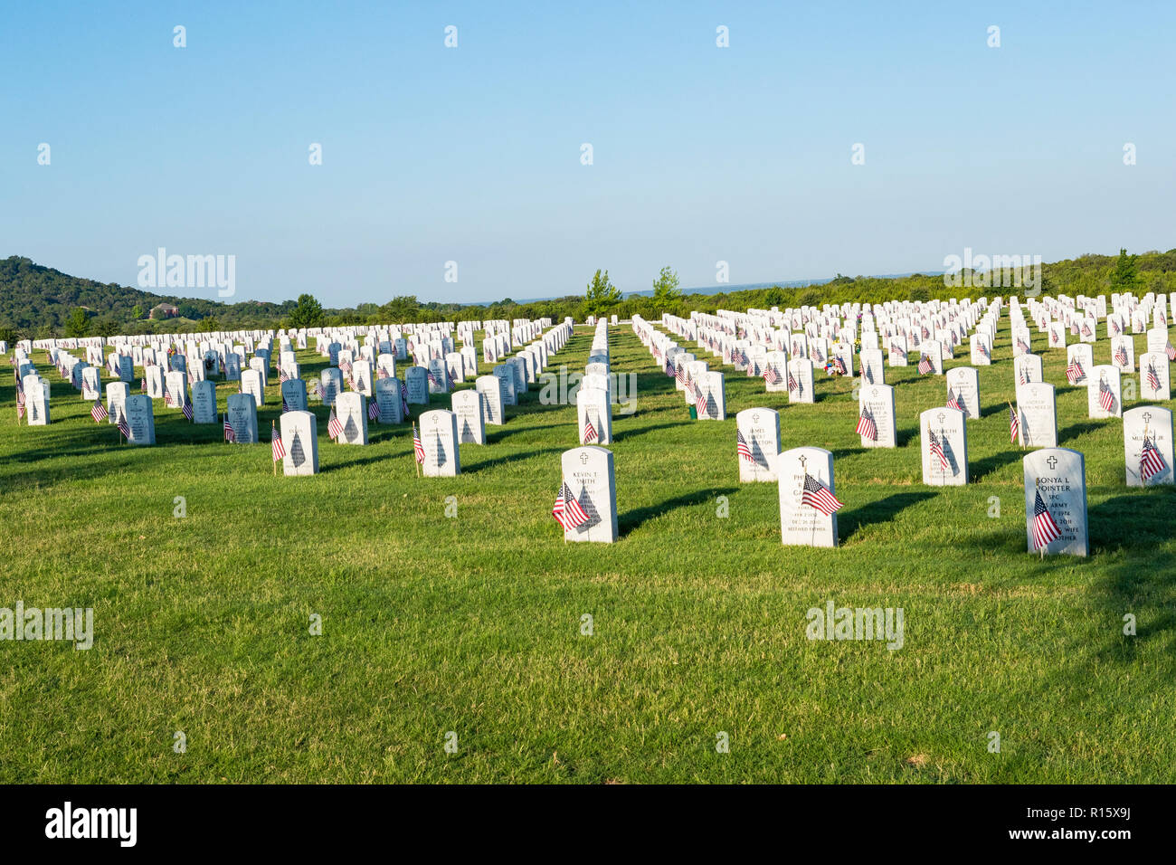 Texas centrale Membro dei veterani del cimitero di Killeen,Texas Foto Stock