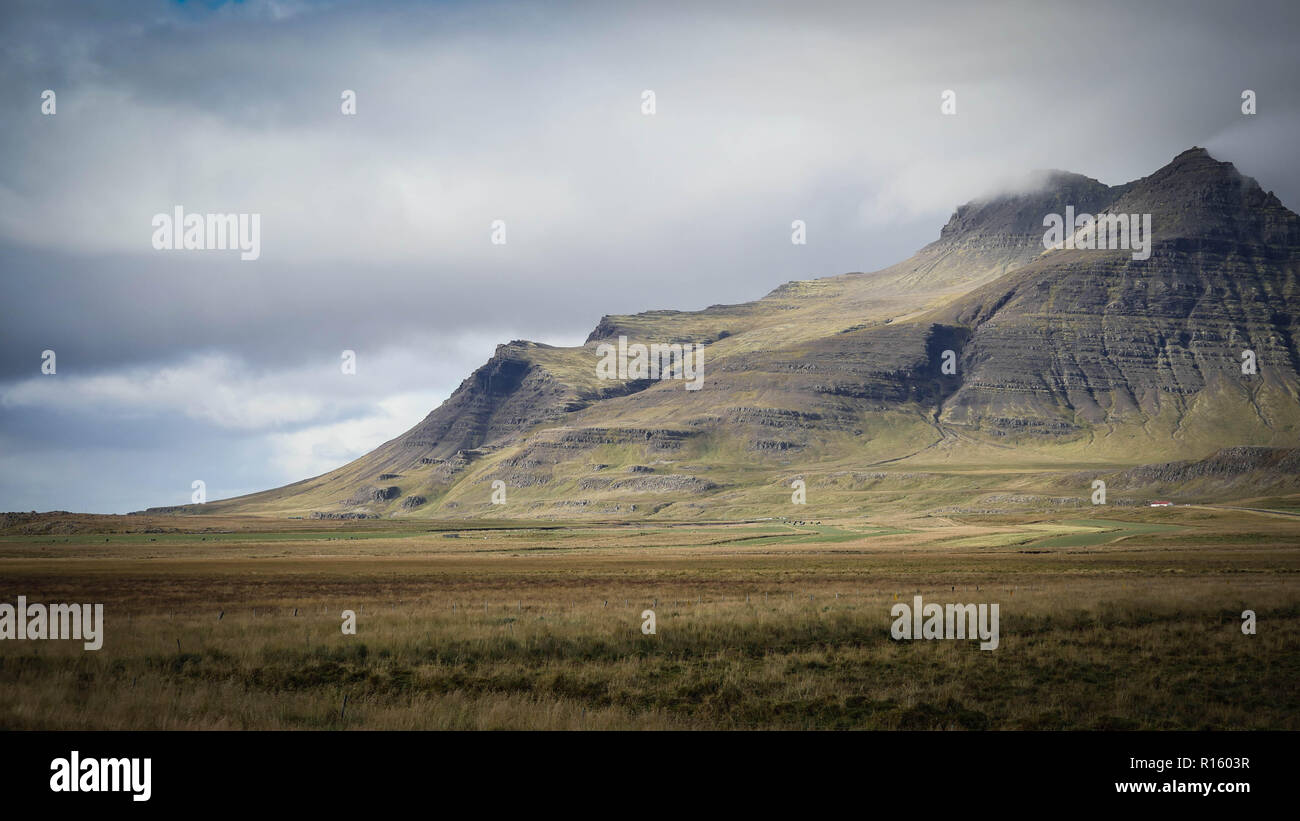 Lceland vista montagna Foto Stock