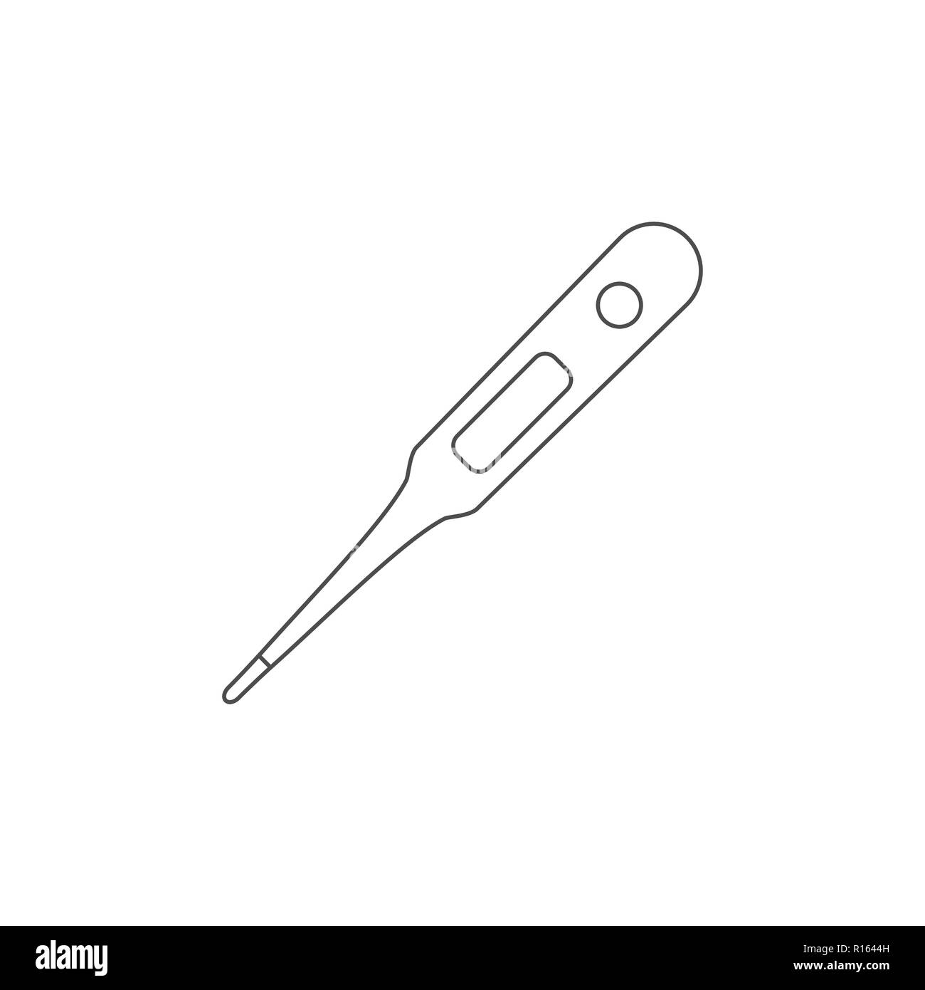 Termometro medico icona. Illustrazione Vettoriale, design piatto. Illustrazione Vettoriale