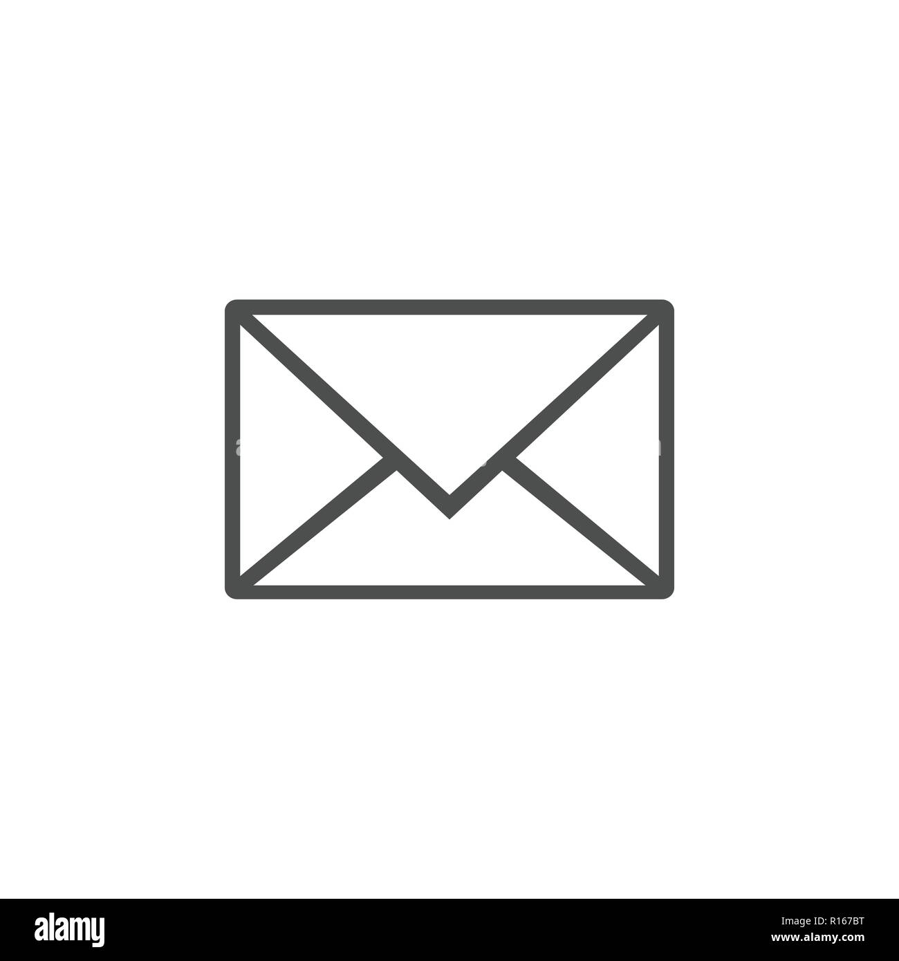 Icona di messaggio, e-mail, lettera segno, vettore illustrazione piana. Illustrazione Vettoriale