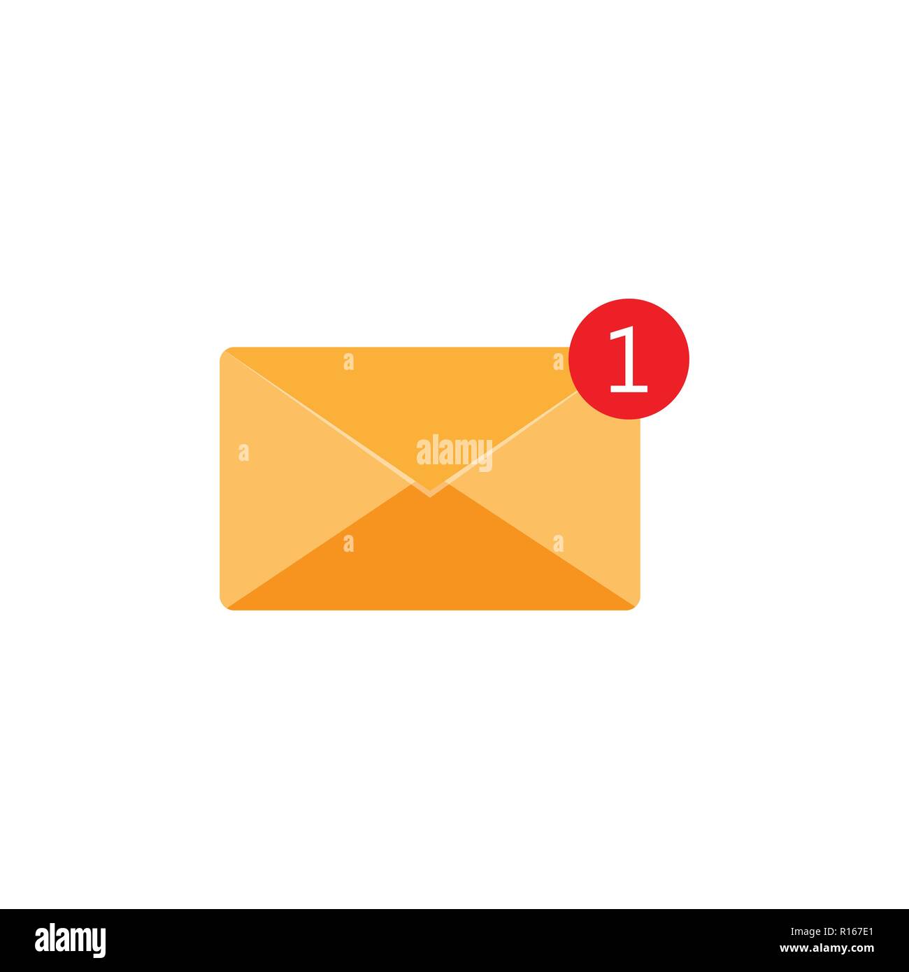 Arrivo di un nuovo messaggio icona messaggio, segno. Mail, email. Illustrazione Vettoriale. Illustrazione Vettoriale