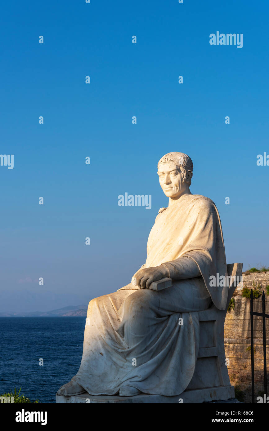 Un monumento di Federico Nord, Bosschetto Park, Corfu','isola di Corfu, Isole Ionie, Grecia Foto Stock