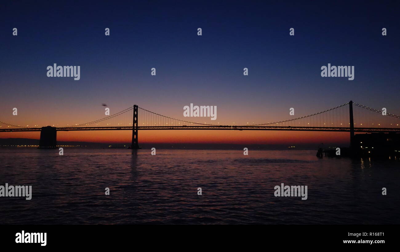 San Francisco-Oakland Bay Bridge Foto Stock