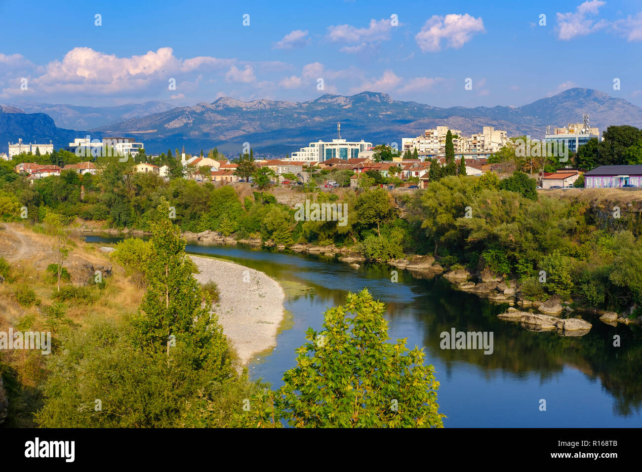 Fiume Morača, Podgorica, Montenegro Foto Stock