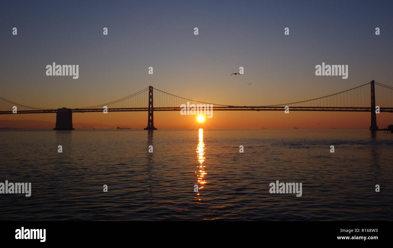 San Francisco-Oakland Bay Bridge Foto Stock