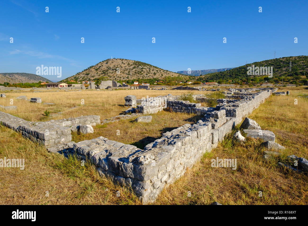 Sito di scavo, antica città illiriche Duklja, Doclea, Podgorica, Montenegro Foto Stock