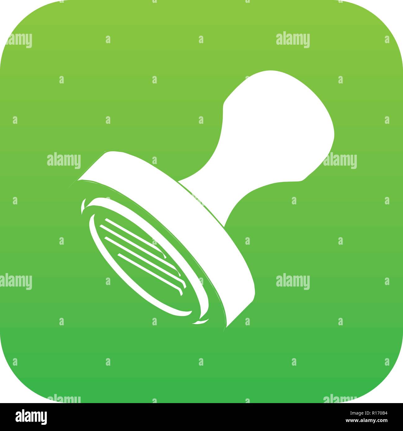 Timbro postale icona Vettore verde Illustrazione Vettoriale