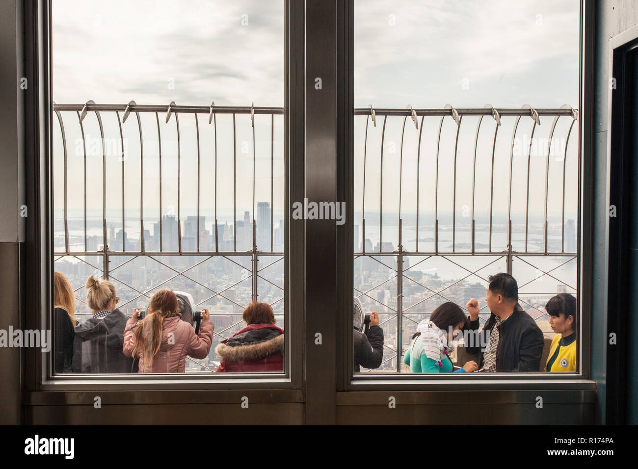 86º piano osservatorio, Empire State Building, Manhattan, New York City, Stati Uniti d'America. Foto Stock