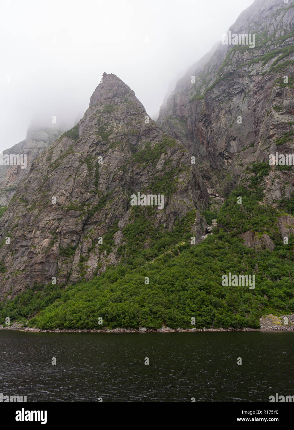 ROCKY Harbour, Terranova, CANADA - Western Brook laghetto, nel Parco Nazionale Gros Morne. Foto Stock
