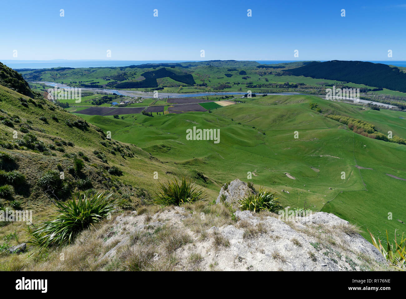 Vista da Te Mata picco, Nuova Zelanda Foto Stock