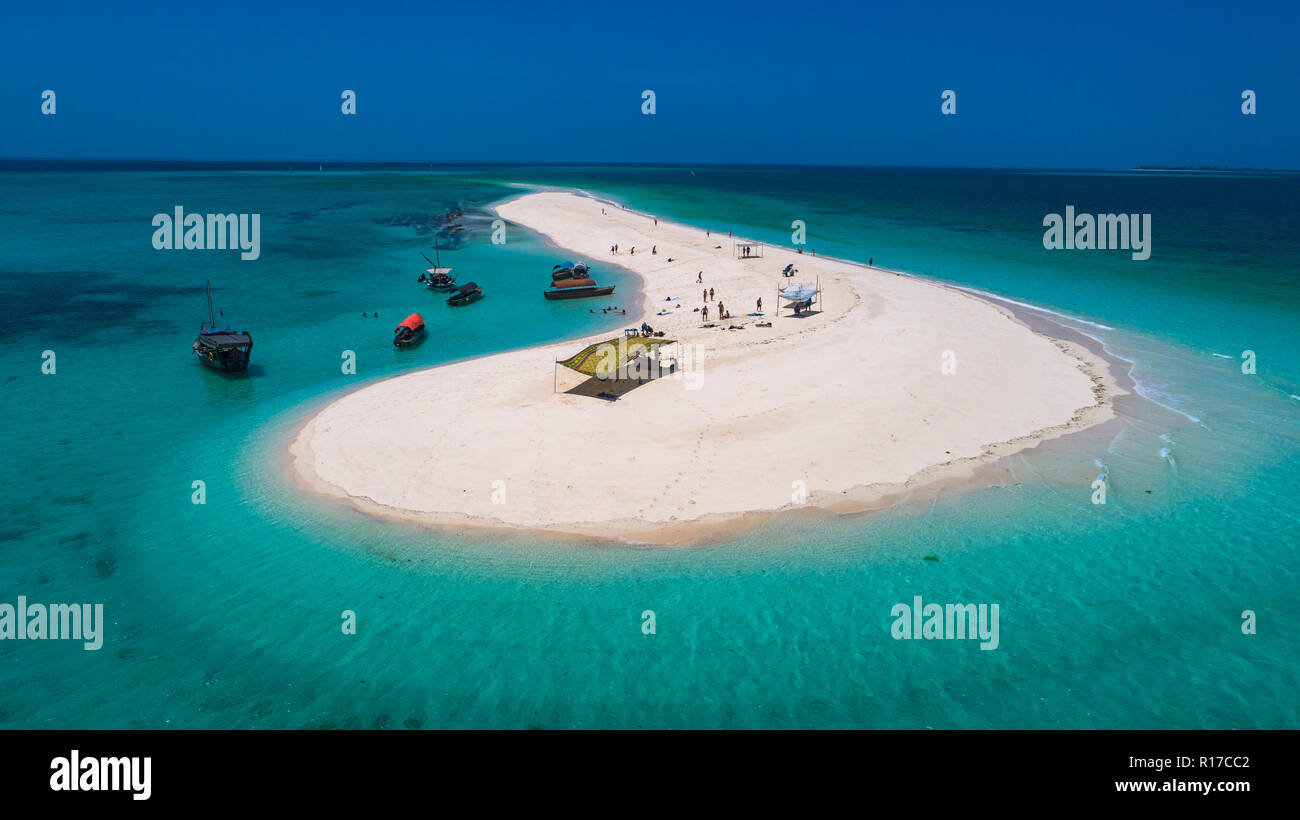 Banco di sabbia vicino a Stone Town. Zanzibar, Tanzania. Foto Stock