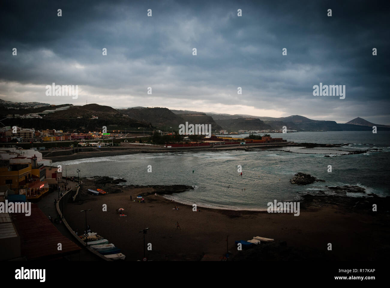 La baia di El Puertillo in Gran Canaria Foto Stock