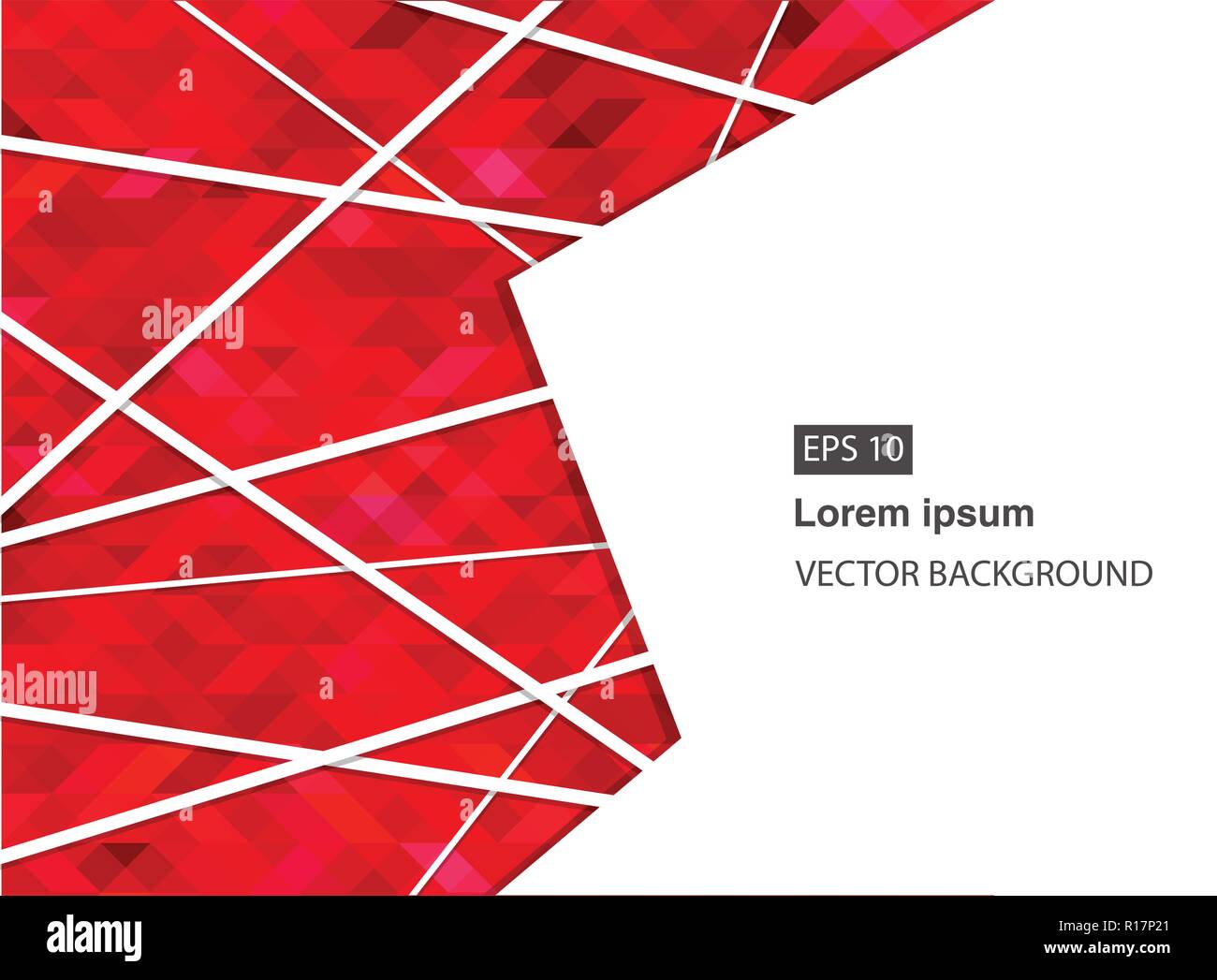 Rosso geometrica astratta background aziendale per presentazioni, brochure, vettore. EPS 10 Illustrazione Vettoriale