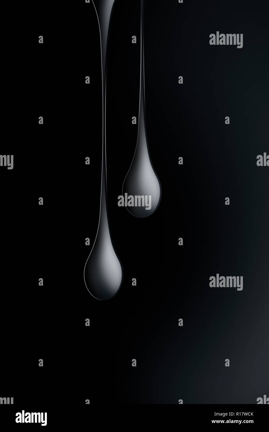 Pod come appendere forme su sfondo nero, immagine digitale Foto Stock