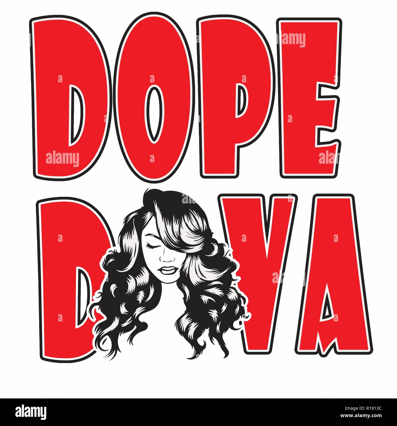 Questo sono africani donna americana, pregando Dio, vita quoes Illustrazione Vettoriale