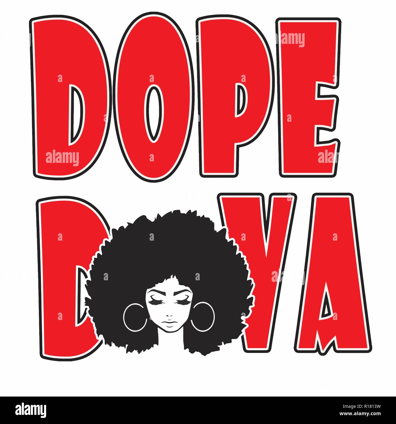 Questo sono africani donna americana, pregando Dio, vita quoes Illustrazione Vettoriale