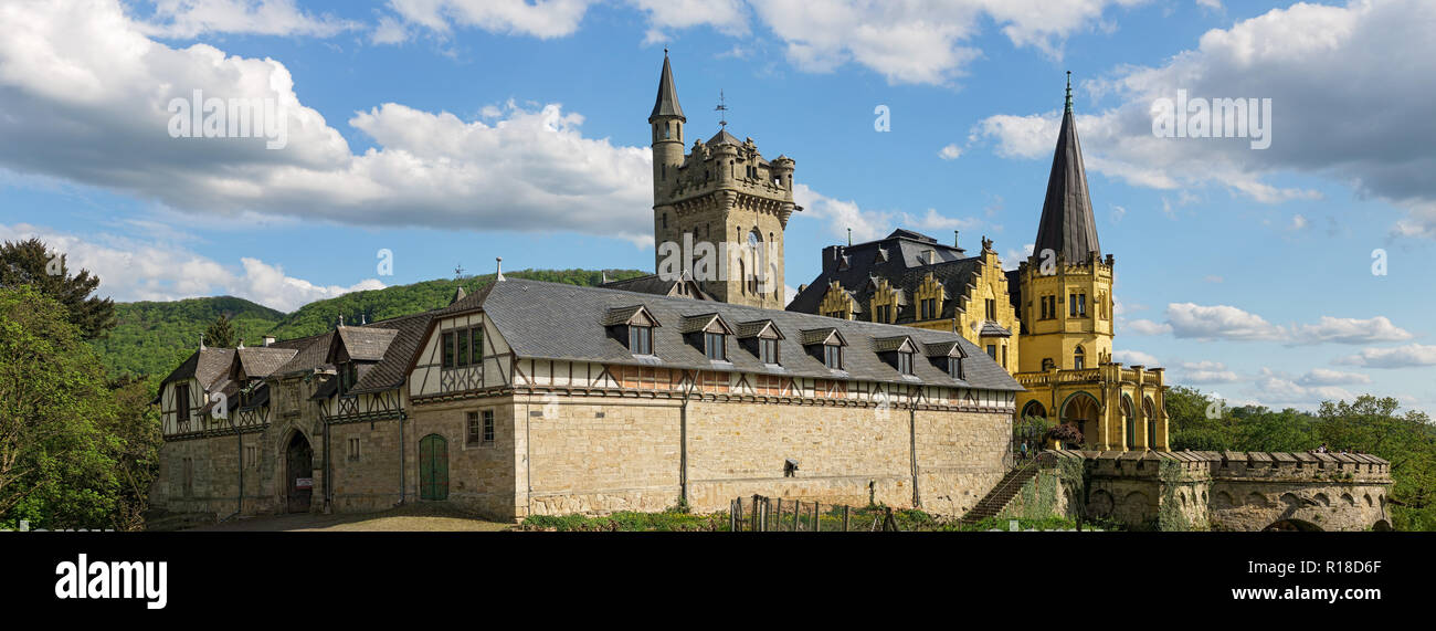 Bad Sooden, Hessen / Germania 06.05.2018 - Il castello Rothestein vicino a Bad Sooden-Allendorf è un castello neogotico Foto Stock