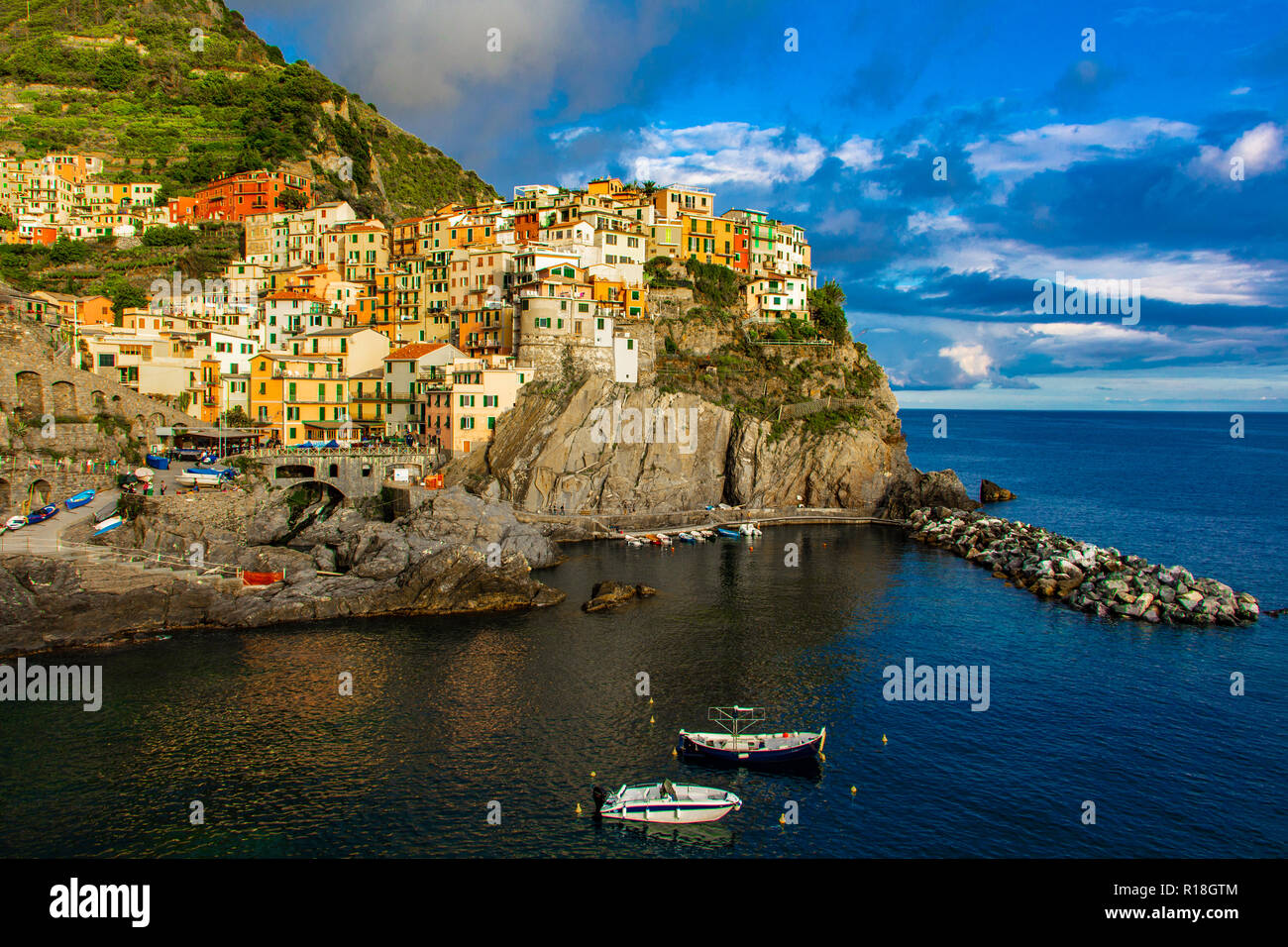 5 Terre in Italia (Manarola) Foto Stock