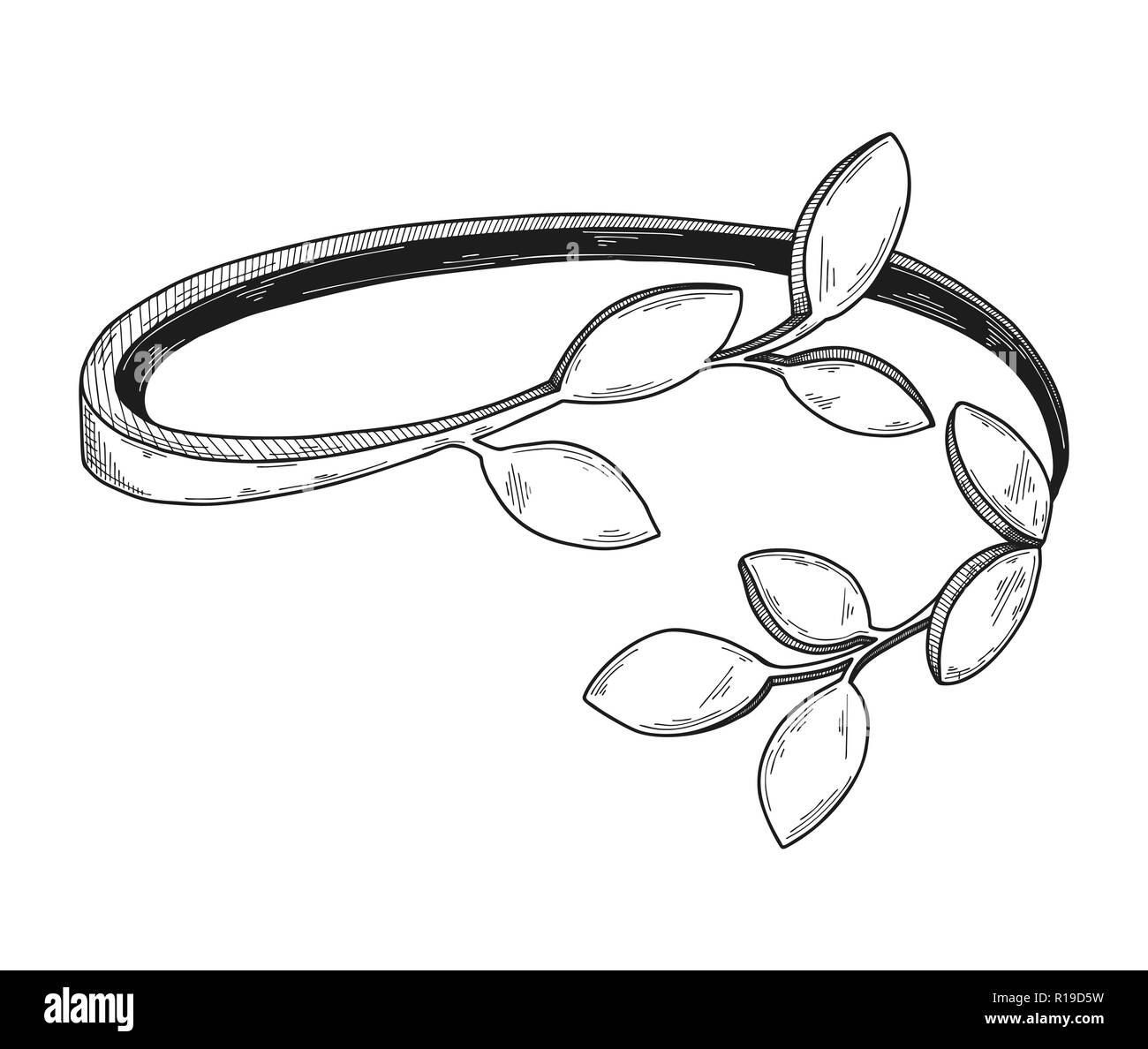Disegnata a mano un anello di gioielli. Illustrazione vettoriale di un  disegno stile Immagine e Vettoriale - Alamy