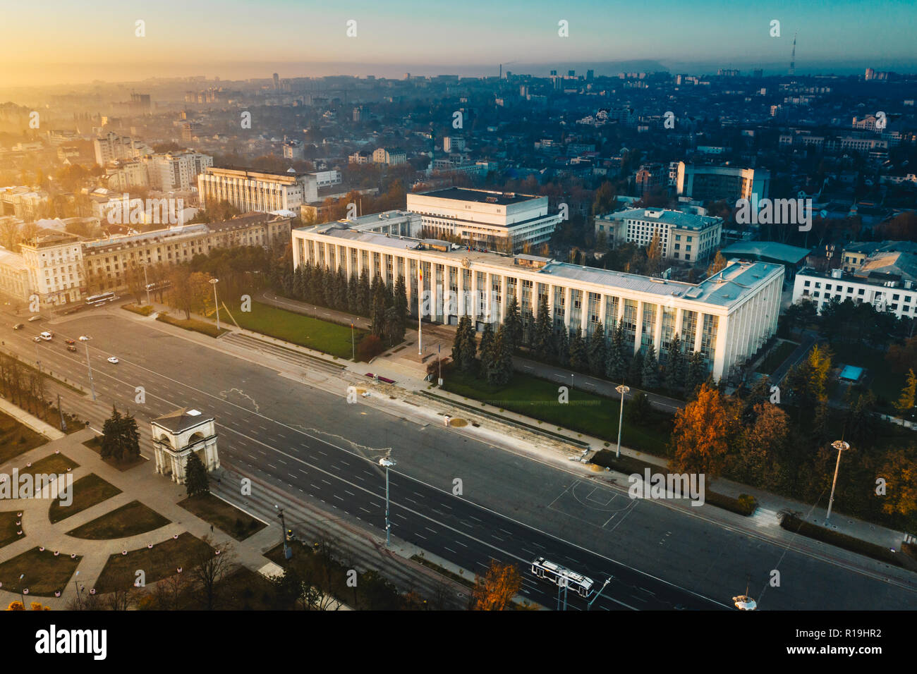 Repubblica Moldova Governo Casa nel centro della città Foto Stock