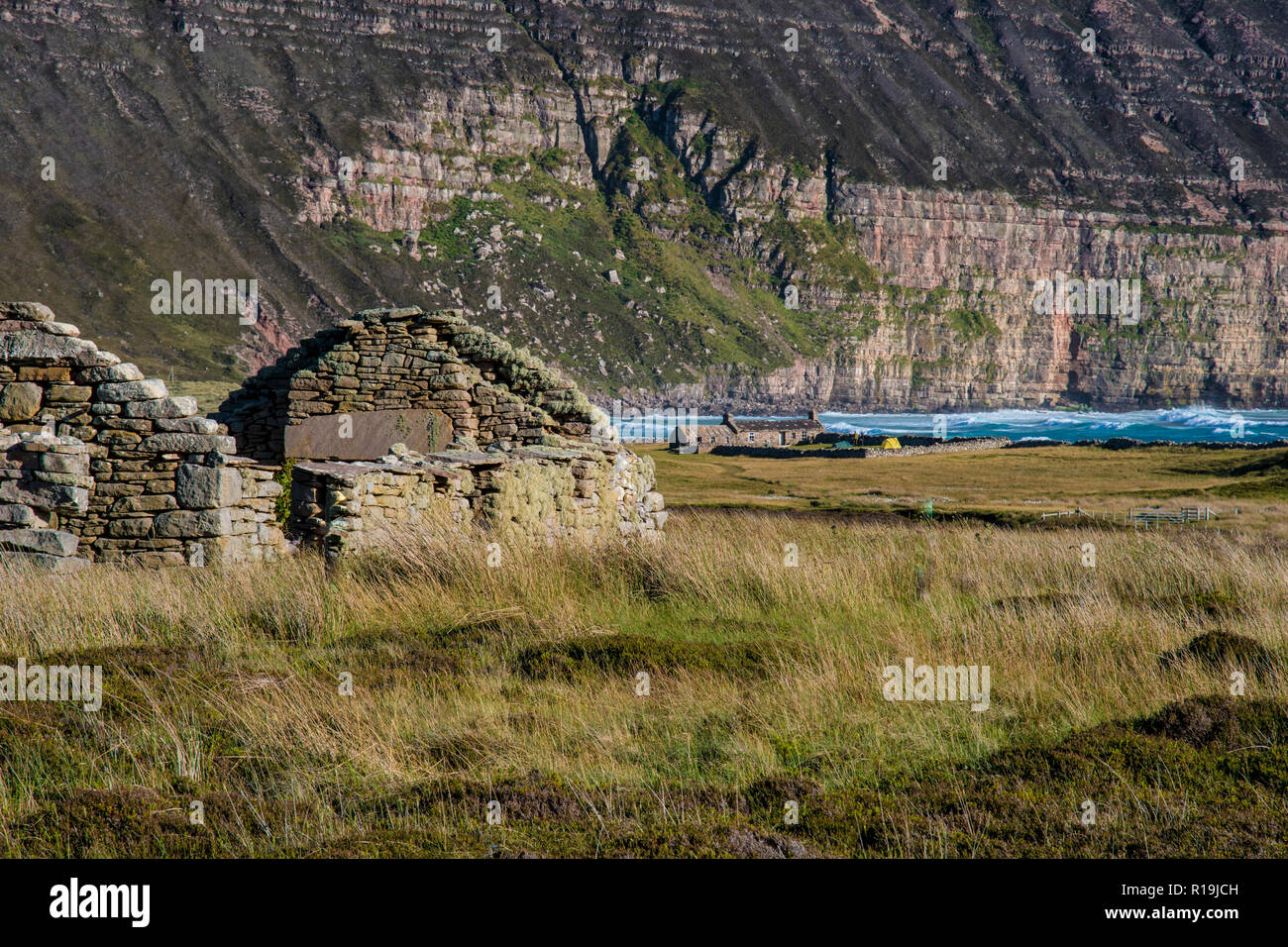 Bothy a rackwick bay, hoy, orkney Foto Stock