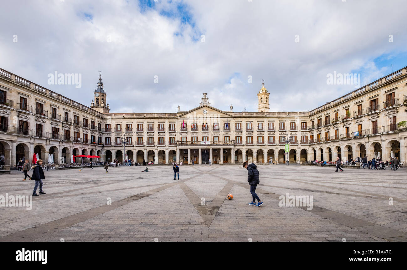 Plaza de Espana, Vitoria-Gasteiz, Alava, Paesi Baschi Foto Stock