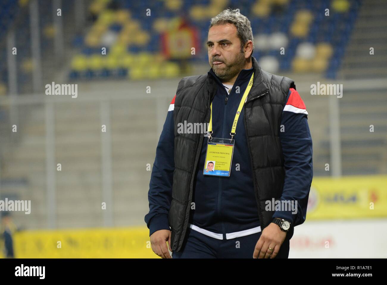 Alexandru Pelici - allenatore del Ripensia Timisoara , rumeno 2 ° Campionato Foto Stock