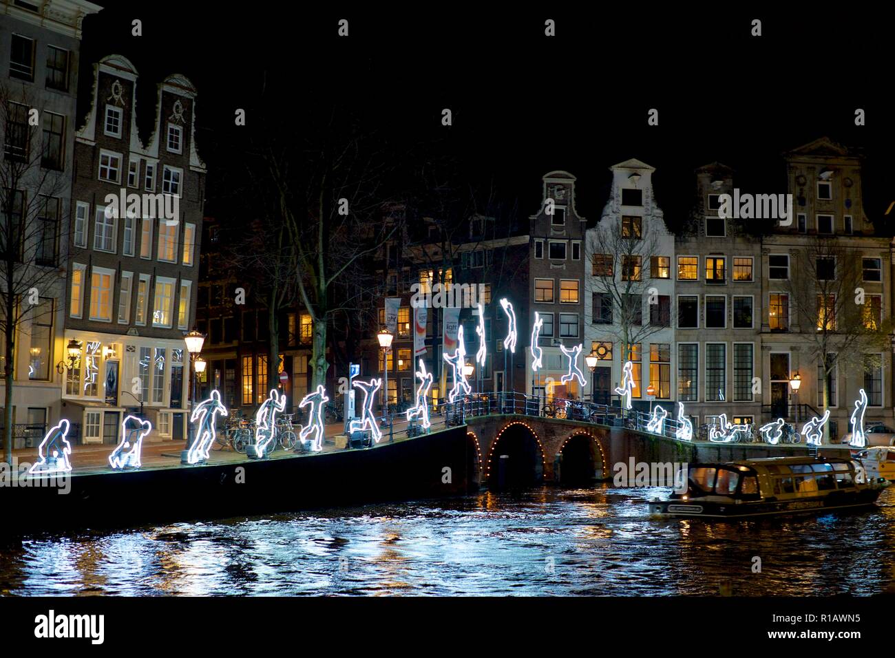Amsterdam Festival di luce display Foto Stock