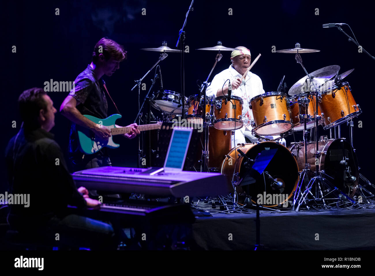 Cartagena, Spagna. 10 Novembre, 2018. Billy Cobham, durante la sua performance al Festival del jazz di Cartagena. © ABEL F. ROS/Alamy Live News Foto Stock