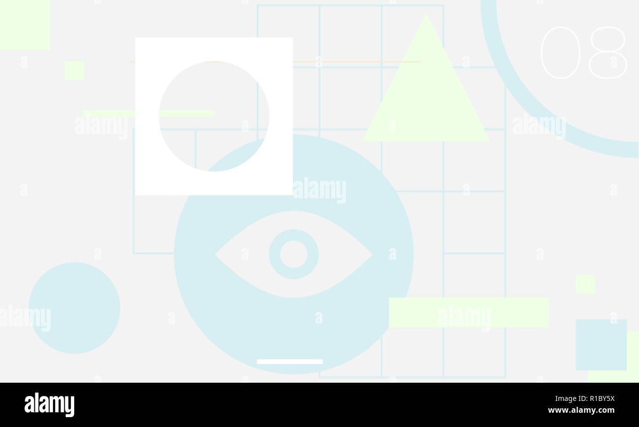 Geometriche minime banner web design template vettoriale Illustrazione Vettoriale