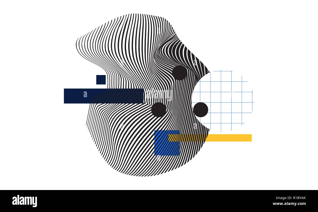 Spazio per il testo geometriche minime banner web design Illustrazione Vettoriale