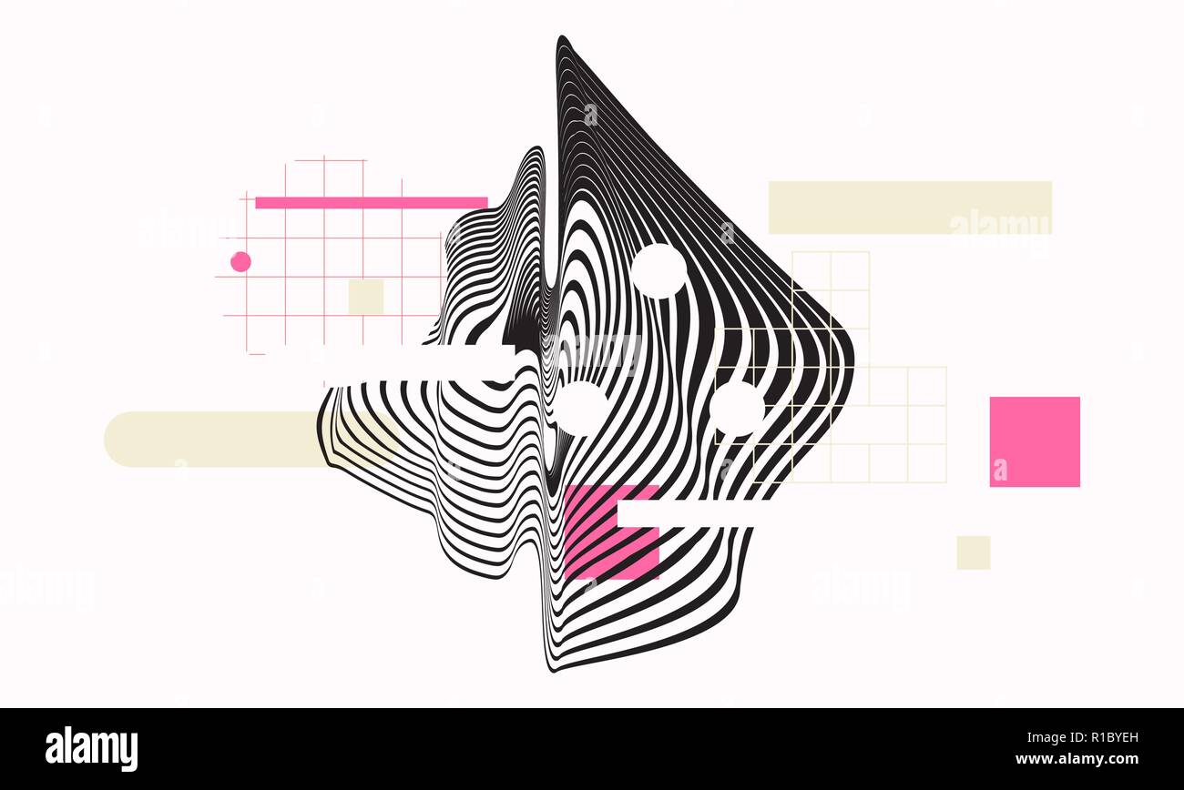 Spazio per il testo geometriche minime banner web design Illustrazione Vettoriale