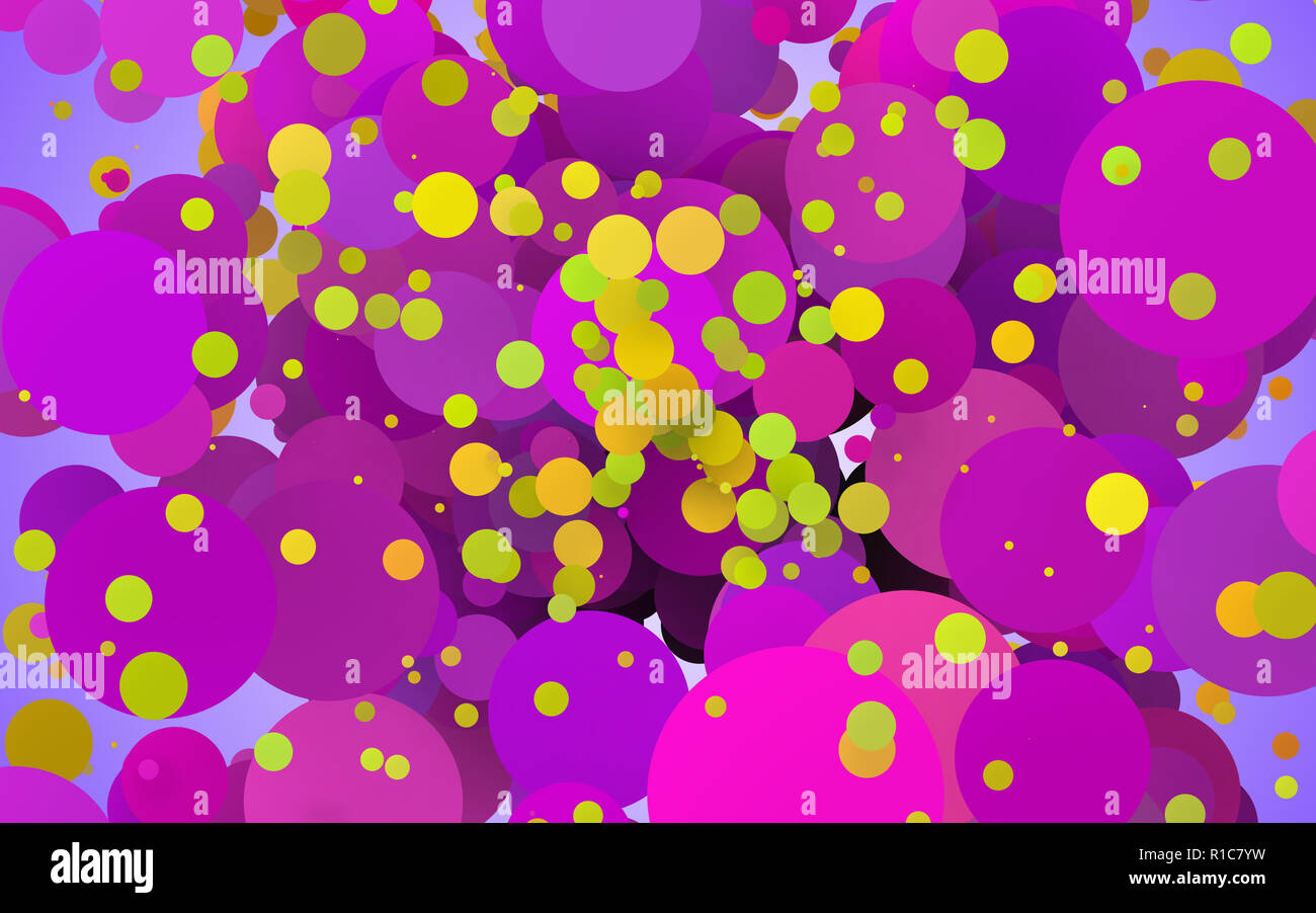 Cerchi multicolori. 3D illustrazione Foto Stock