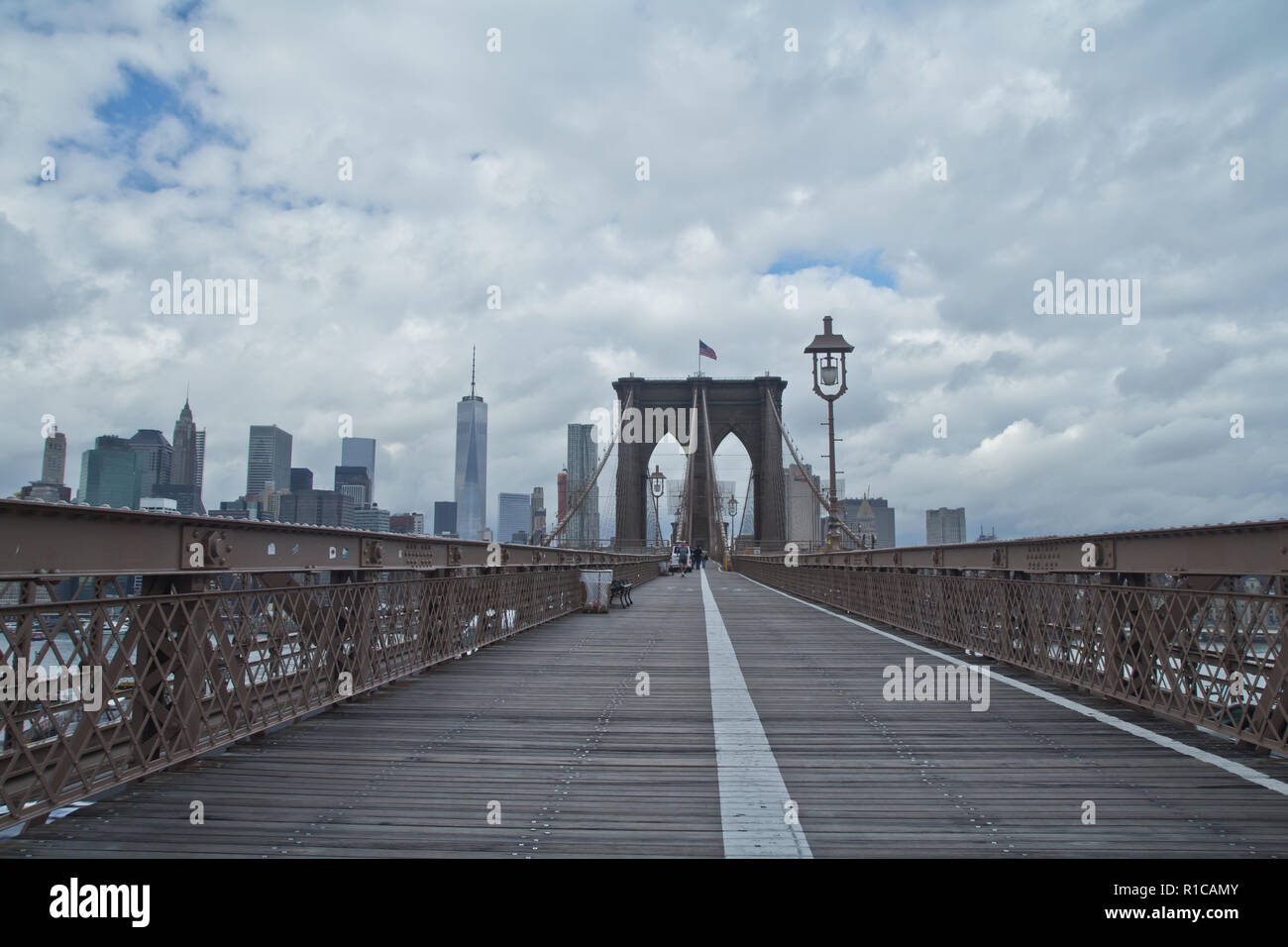 Ponte di Brooklyn - Benvenuti a New York City. Questa è New York Foto Stock