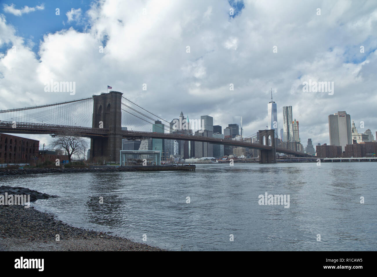 Benvenuti a New York City. Questa è New York. Ponte di Brooklyn Foto Stock